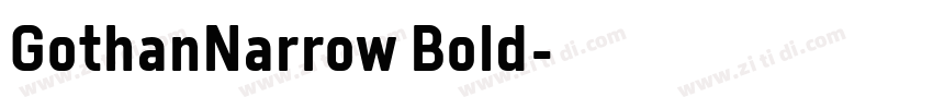 GothanNarrow Bold字体转换